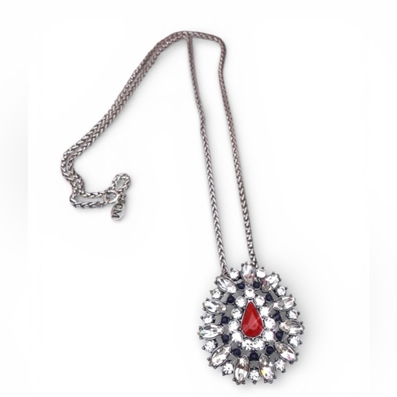 Club Monaco Crystal Pendant Statement Necklace